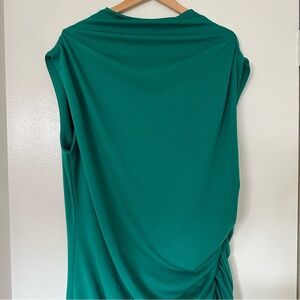 Anthropologie ‘Maya Ruched Cowl-Neck’ Green Sleeveless Dress